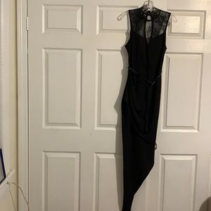 Classy Black Asymmetrical Dress